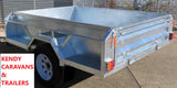 7x5 SINGLE AXLE BRAKED HIGH SIDED GALVANISED BOX TRAILER 1400kg ATM