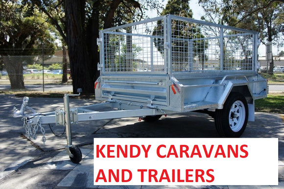 6x4 HEAVY DUTY GALVANISED BOX TRAILER WITH 600mm CAGE