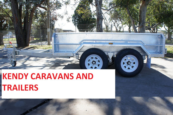 8x5 HEAVY DUTY GALVANISED TANDEM AXLE BRAKED 2000kg ATM BOX TRAILER WITH HIGH WALL