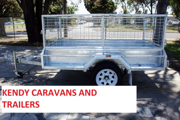 7x4 HEAVY DUTY GALVANISED BOX TRAILER WITH 600mm CAGE