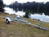 AL4.8M13B GALVANISED BOAT TRAILER SINGLE AXLE BRAKED TO SUIT UP TO A 5.0mt HULL