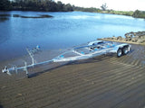 AL6.2M13T GALVANISED BOAT TRAILER TANDEM AXLE BRAKED TO SUIT UP TO A 6.7mt HULL