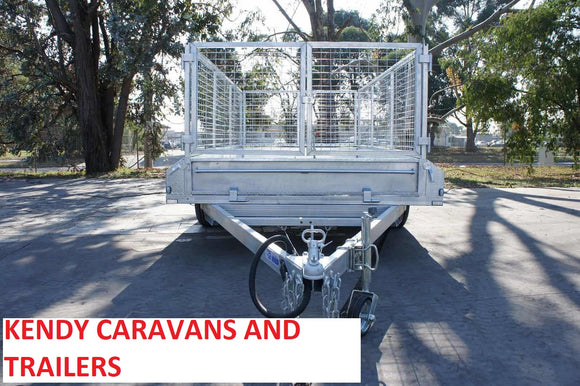 12x6 HEAVY DUTY GALVANISED TANDEM AXLE BRAKED 3200kg ATM BOX TRAILER WITH 900mm CAGE
