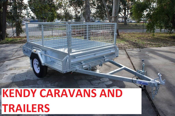 7x5 HEAVY DUTY GALVANISED SINGLE AXLE BOX TRAILER WITH 600mm CAGE