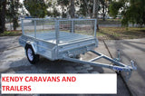 7x5 HEAVY DUTY GALVANISED SINGLE AXLE BOX TRAILER WITH 600mm CAGE