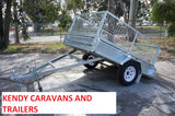 7x5 HEAVY DUTY GALVANISED SINGLE AXLE BOX TRAILER WITH 600mm CAGE