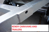 7x5 HEAVY DUTY GALVANISED SINGLE AXLE BOX TRAILER WITH 600mm CAGE