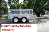 10x6 HEAVY DUTY GALVANISED TANDEM AXLE 2000kg ATM BOX TRAILER WITH 900mm CAGE