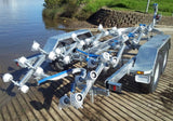 FIB6.4M15T GALVANISED BOAT TRAILER TANDEM AXLE BRAKED TO SUIT UP TO A 6.7mt HULL